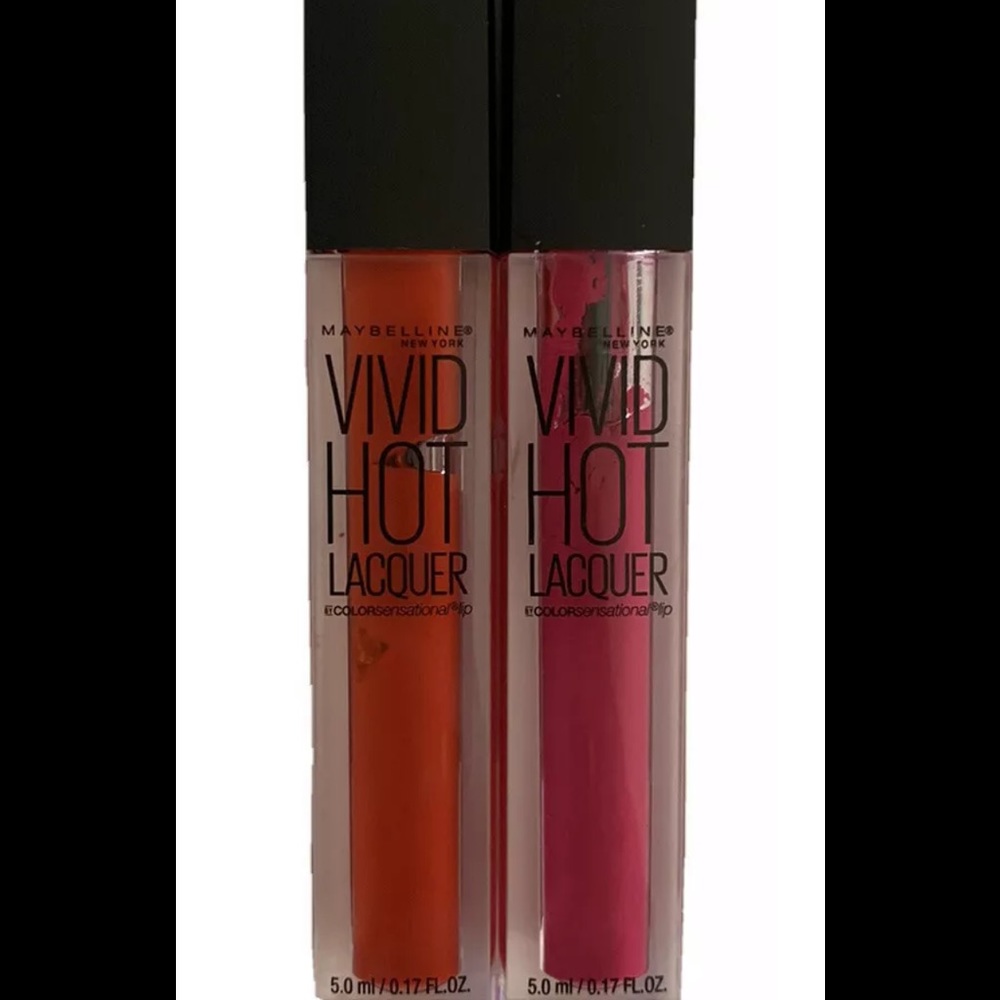 2PK Maybelline Vivid Hot Lacquer Lipstick #70 & 68